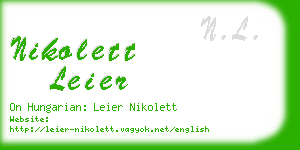 nikolett leier business card